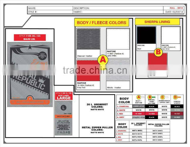 2014 Stock Boys / mens / big mens polyester winter sherpa lined printed fleece jacket /coat