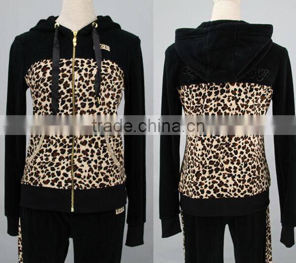 2015 woman sexy sweatshirts with hood diamond tight sexy tracksuit