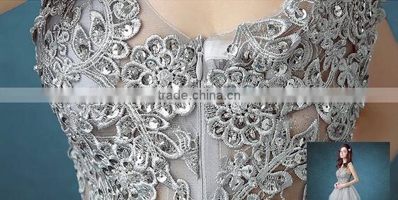 2015 western style cocktail gray lace dress mother of the bride