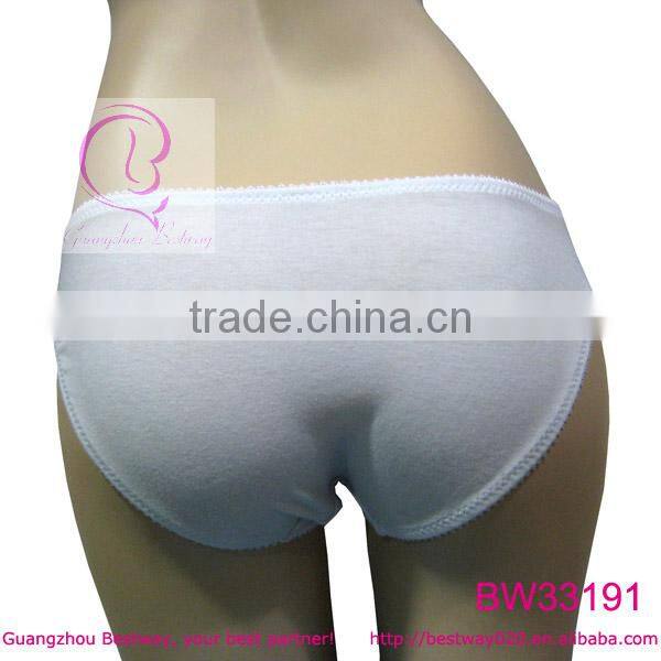 Ladies sexy white plain dyed soft cotton panties
