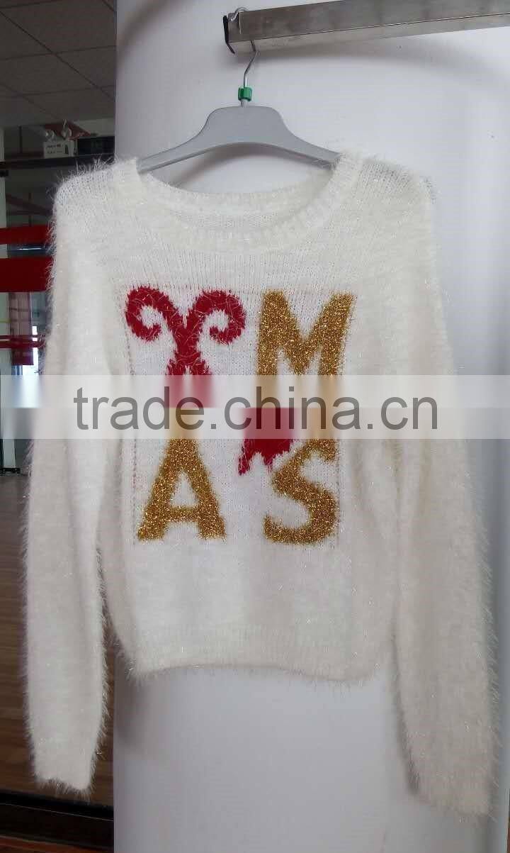 BKN1049 2017 winter kids christmas sweater knit for children