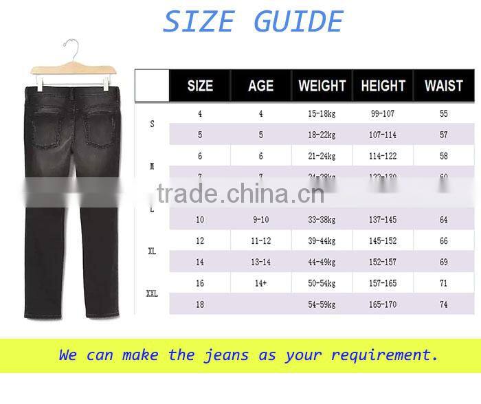 Latest designer kids demin jeans pants wholesale China children boys fashion jeans