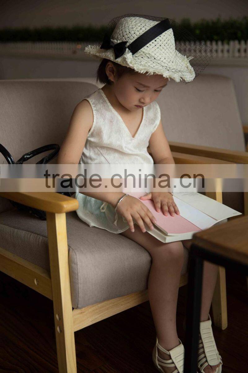 COOL KID ZONE lovely white chiffon children suit girl child garment