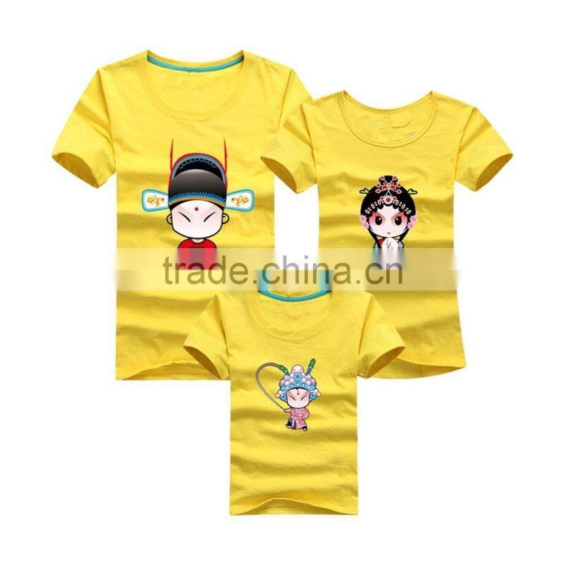 Family Beijing Opera printing design t-shirts companies in China