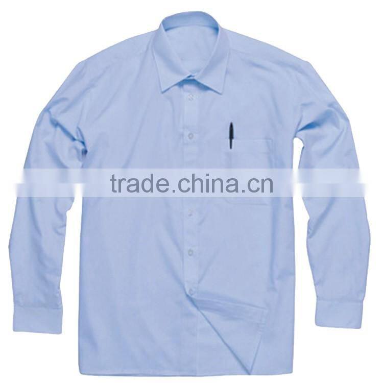 Mens oxford one pocket long sleeve mechanic work office shirts