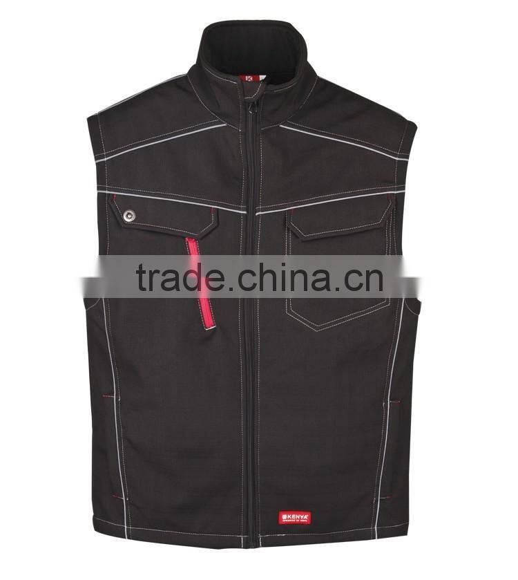Custom windproofvest waterproof multi pocket vest for men