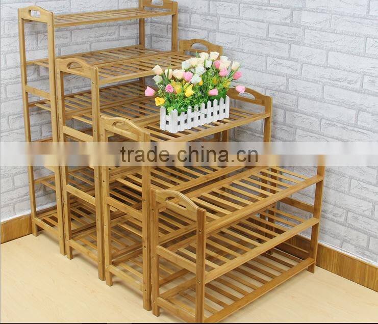 2015 cheap hot selling wooden bamboo shoe racks