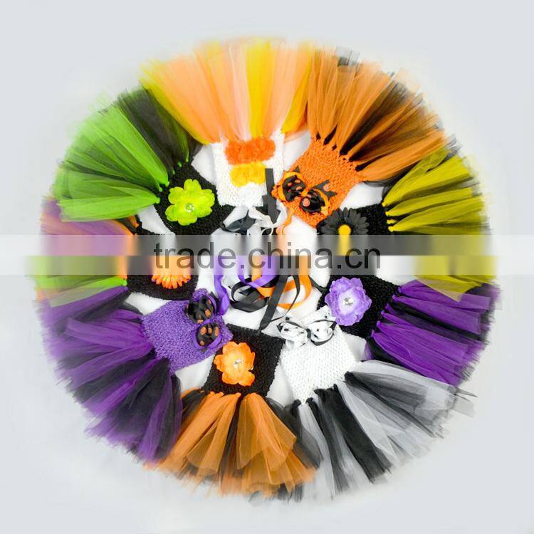 Wholesale infant baby pumpkin birthday tutu dress, ravishing girls Halloween tutu set M5091211