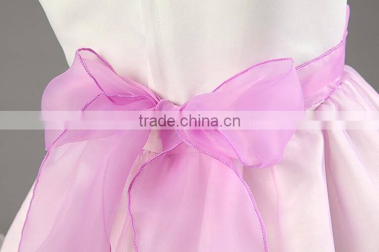 Butterfly tie kids lavender crochet dress girl wedding dress