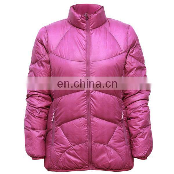 Women duck down jacket with 80% duck down and 20% duck feather
