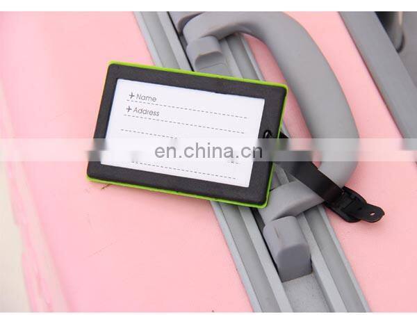 High Quality personalized bright color leather Luggage Tag