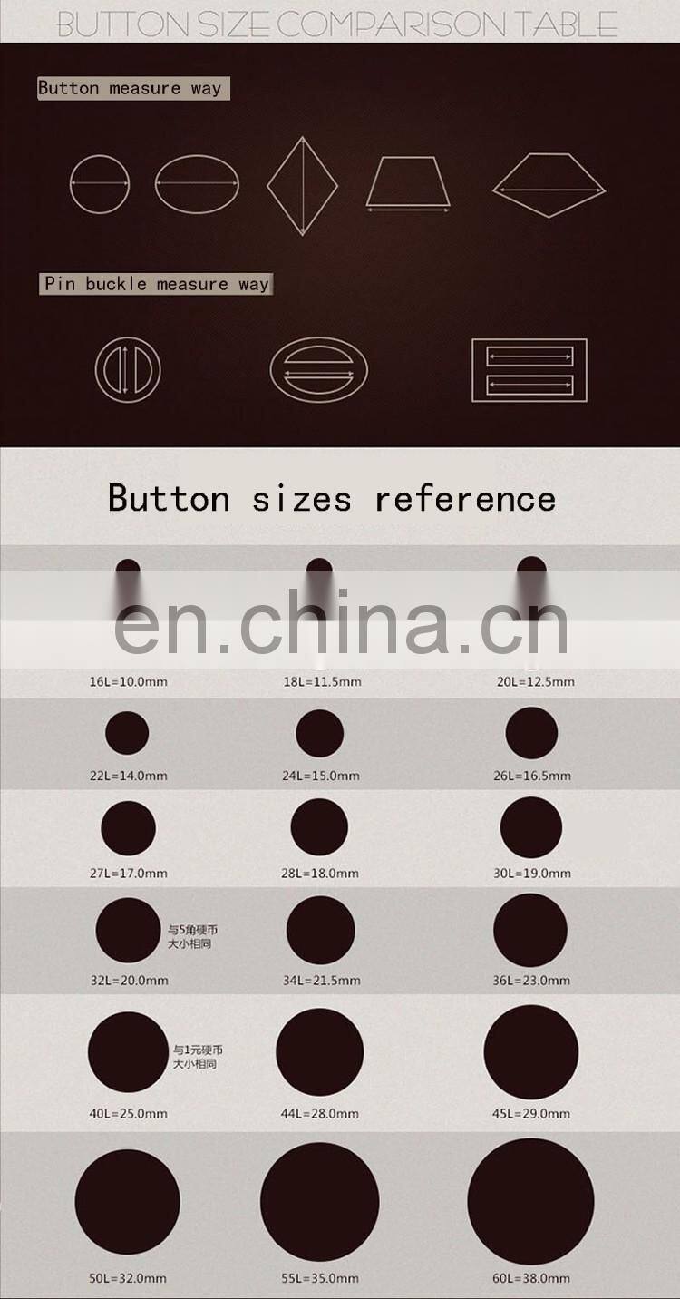 metal zinc alloy round shape sewing button for coat