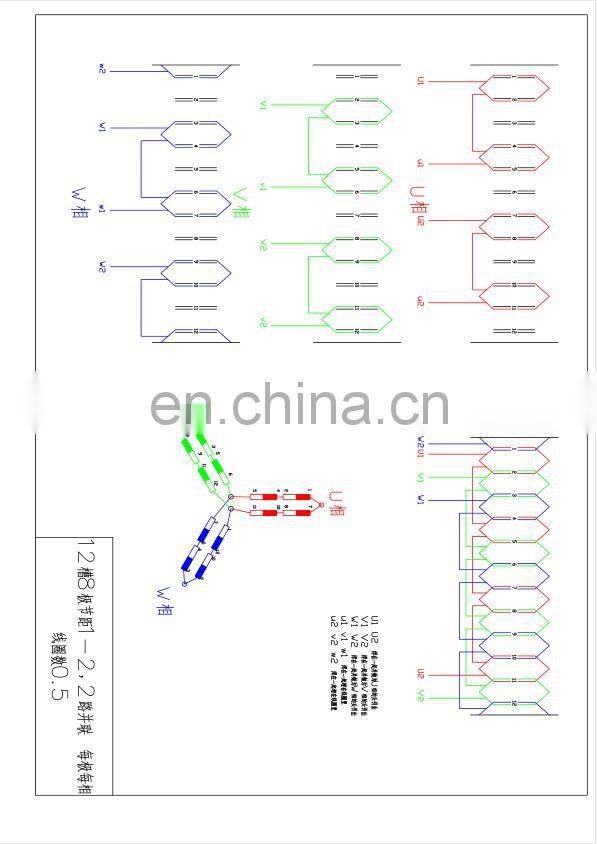 Custom engine hardware electrical 220mm stator winding coil with magnetic rotor
