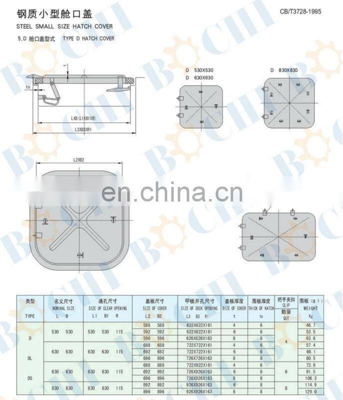 Ship Hatch Cover Small Size Steel Hatch Cover