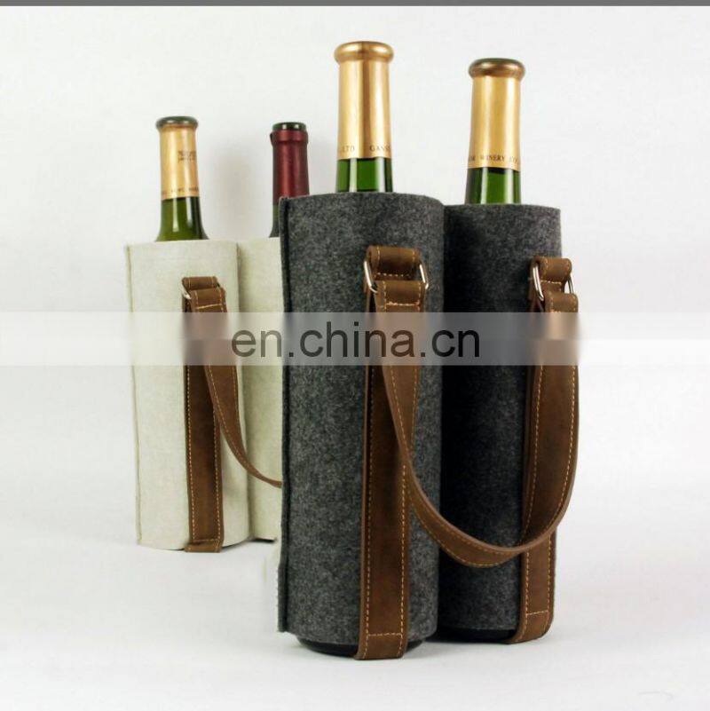 super quality medium size felt holder wine bottle carrier bag