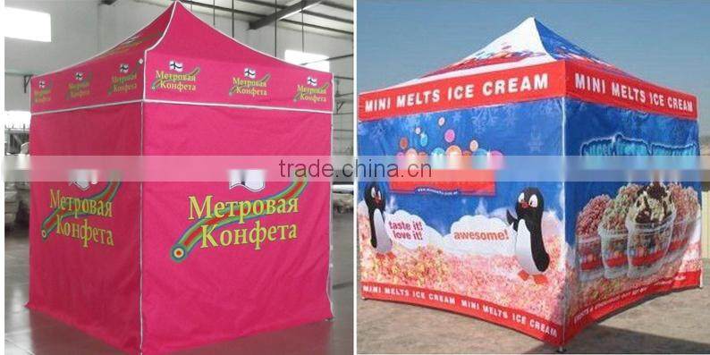 Custom Print Aluminum Pop Up Pagoda Trade Show Tent 3x3m ( 10ft X 10 ft), Printed canopy & valance, 4 full walls