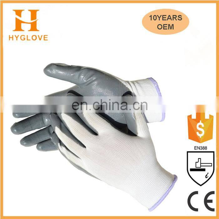Customize hot sell 3/4 dipping best work gloves for dexterity