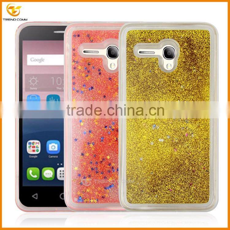 new arrival glitter quicksand back cover case for Alcatel XL5054