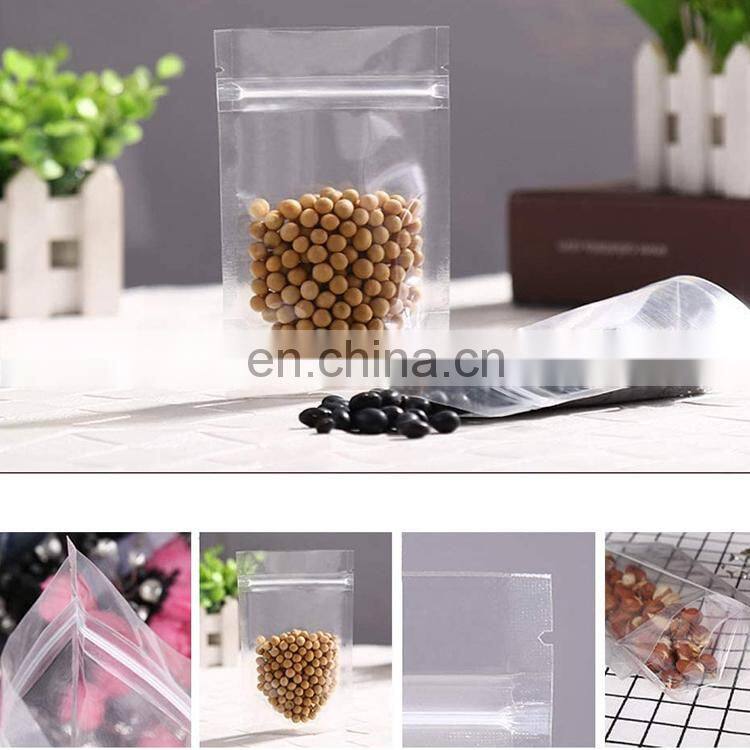 Food Packaging Packing Zip Lock Plastic Bags Standing Up Pouch Food Clear For Zipper Zip Lock
