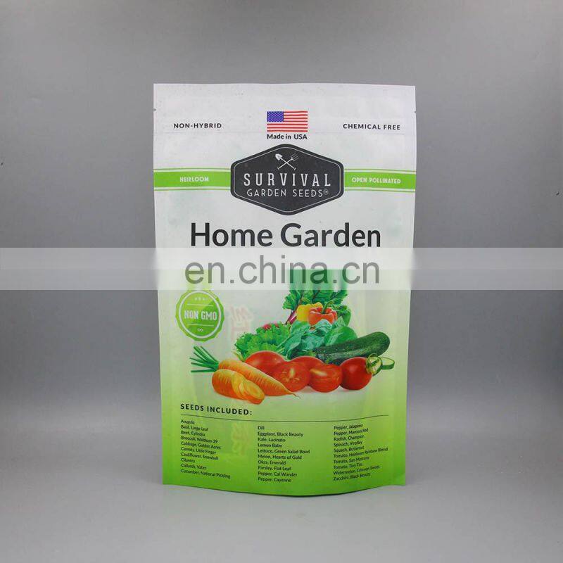 Resealable Laminated Stand-Up clear retail vegetable fruit plastic Vented Produce Bags with zipper
