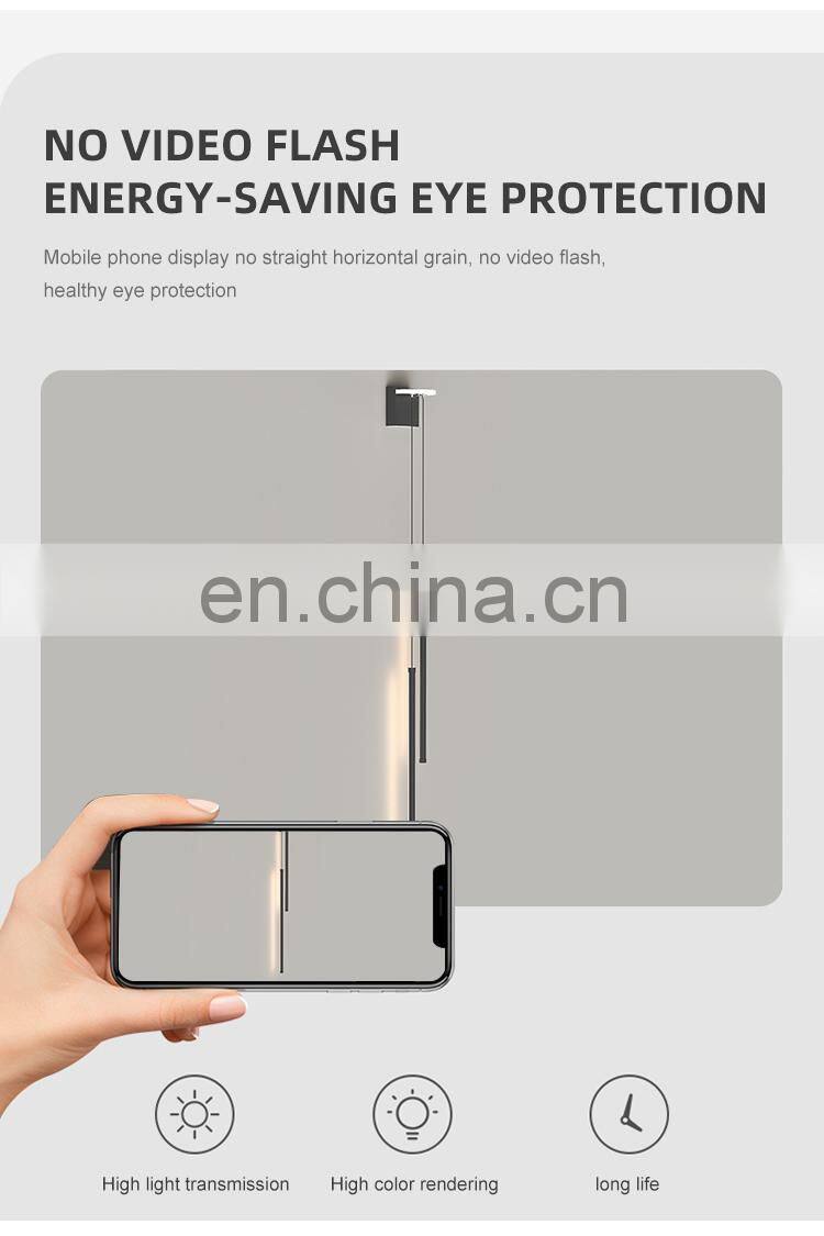 New Listed Indoor Decoration Black Aluminum Acrylic Bedroom Living Room Modern LED Wall Lamp