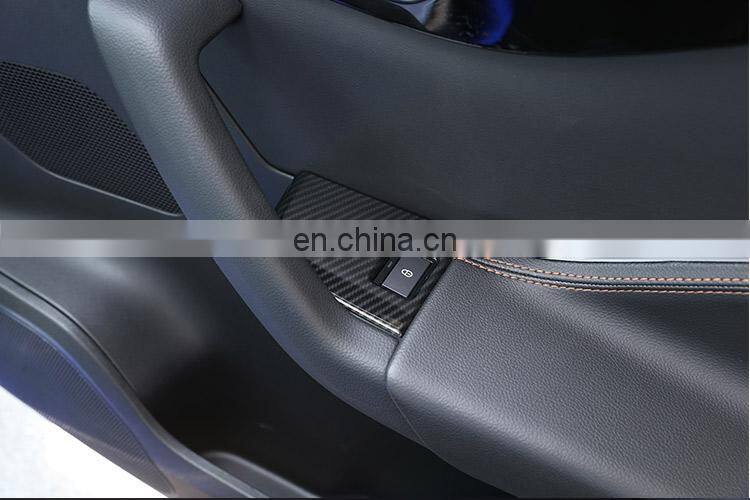 Carbon Fiber Style ABS Car Door Seat Memory Button Cover Trim For Jaguar F-Pace f pace 2016 2017 2018 Accessories