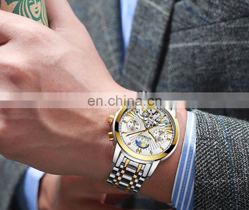 Lige 9968 Reloj Mescanico Automatic Mechanical Watch Waterproof Luxury Tourbillon Men Wristwatches