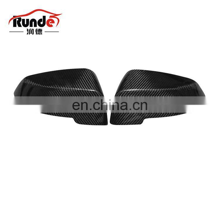 Runde Car Modification Rear View Mirror Shell Add On Style Real Carbon Fiber Car Mirror Cover For BMW 1.2.3.4 Series