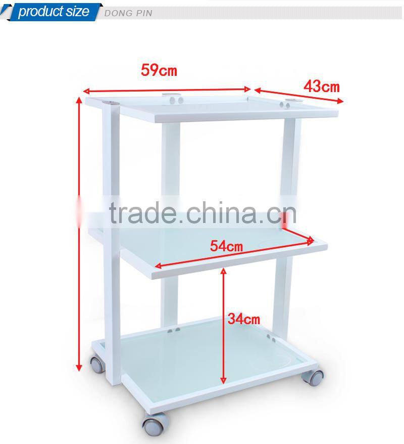 glass trolley cart with drawer