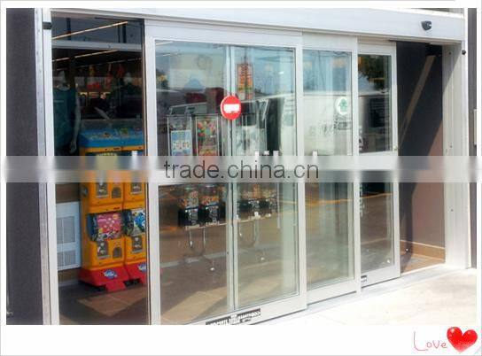 Commercial telescopic automatic sliding doors for supermarket