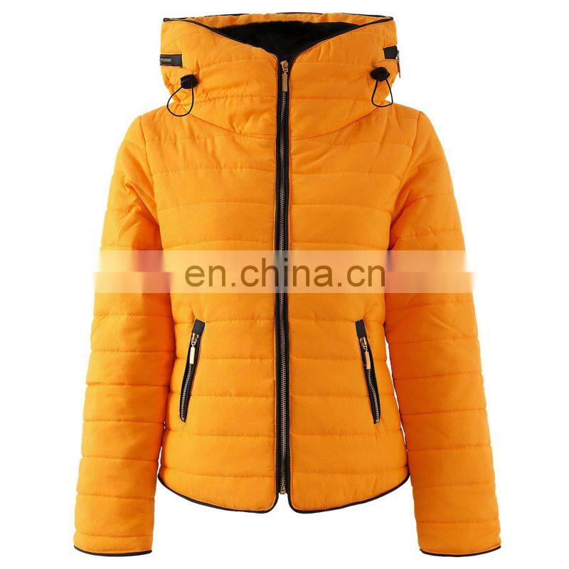 Ladies Quilted Hoodies Jacket Winter warm casual jacket quilted padded jacket for women
