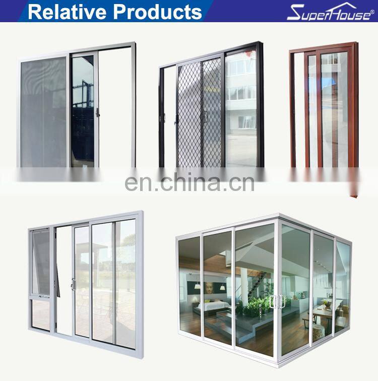 Superhouse Hurricane Proof NOA NFRC AS2047 Standard Safety Glass Aluminium White Aluminum Sliding Doors