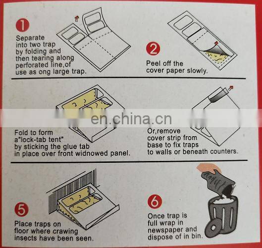 Yellow insect sticky cockroach killer powder super glue cockroach trap with good quality