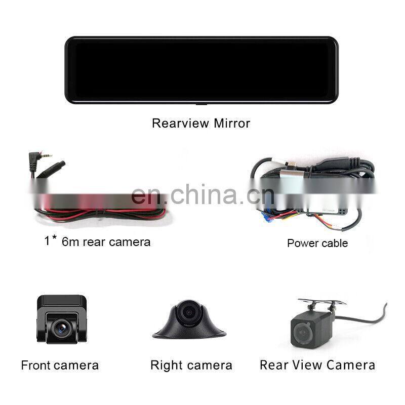 12Inch 4G Car DVR Mirror Android Dashcam WiFi GPS Navigation Dashboard Camera Driving Recorder 1080P Rear View Mirorr Backup Cam