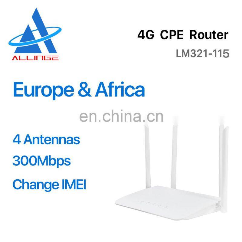 ALLINGE SDS1583 4G Industrial CPE Wireless Wifi Router Home Indoor Modem Long Range 3pcs External Antennas 1WAN/4LAN Port
