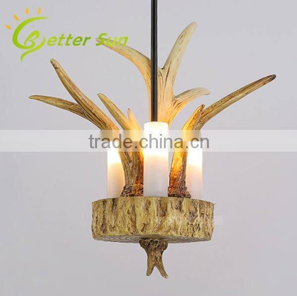 New Modern Deer Antler Chandelier Rustic Ceiling Lamp Made in China