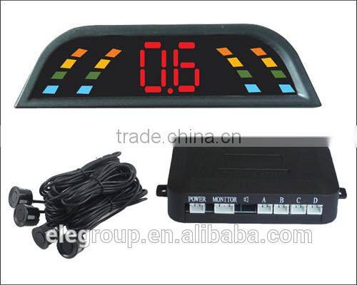 Buzzer alarm Parking sensor backup radar with 3 color Leds display and Bibi sound alert for parking safety
