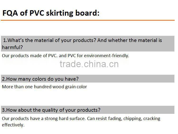 Skirting board for laminated/vinyl/bamboo/wooden/pvc floor