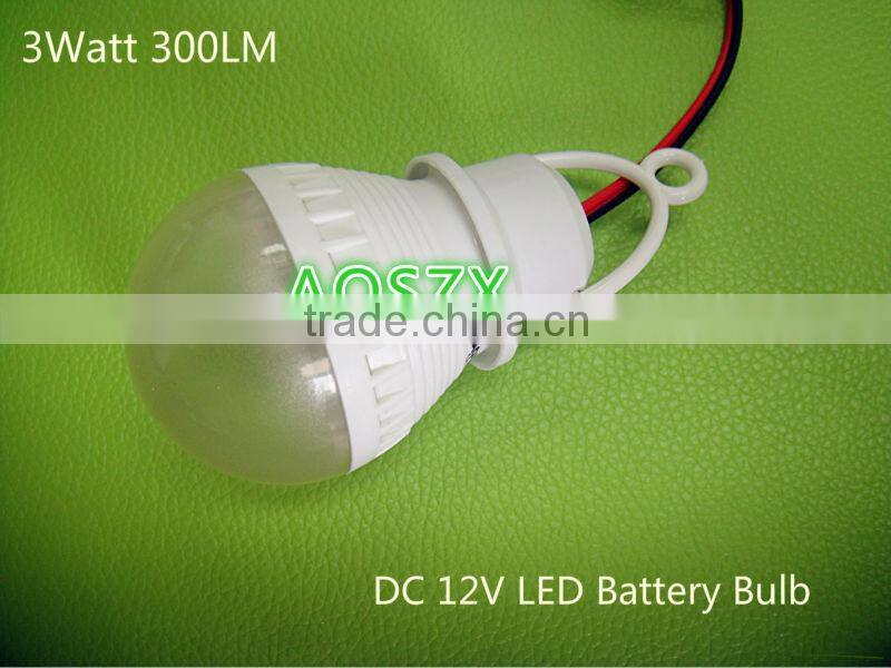2014 New Hot Selling DC 12V Night Light 3W 300LM Battery LED Lamp