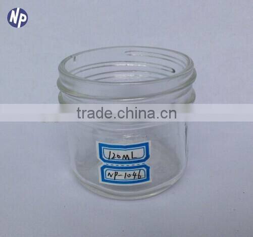 tinplate clear glass food container 4oz