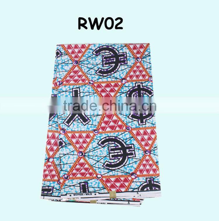 guaranteed african real wax design 100% cotton wax fabric RW02