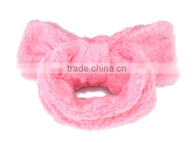 New Arrival Fashion Kids Children's Girl's Bowknot Berber Fleece Knitted Winter Neck Scarf