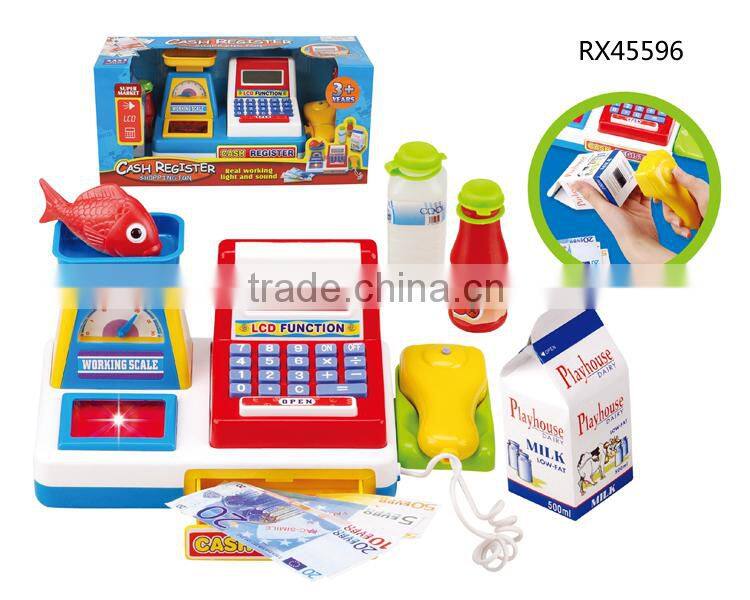 Funny electronic cash register toy with light and music