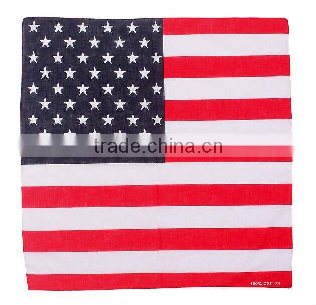 America Flag Printed Cotton Square Bandana