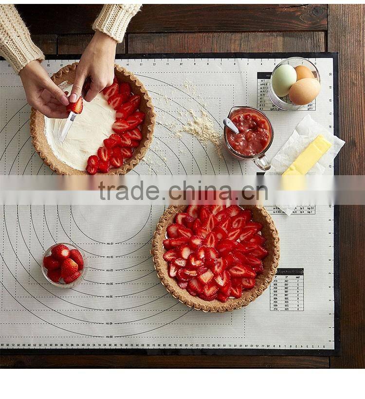 Silicone table mat with Measurements for Rolling Dough
