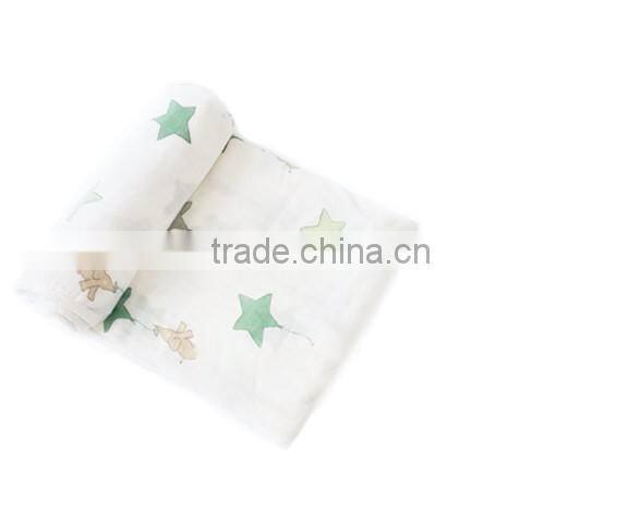 Bamboo muslin baby wrap, bamboo receiving blankets bamboo blanket with size 120x120cm