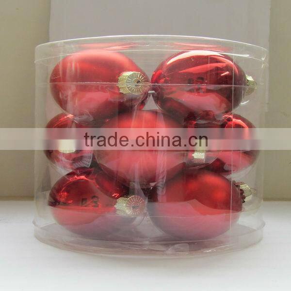 glass ball christmas ornament,red christmas ball 6cm, 8cm,10cm.12cm