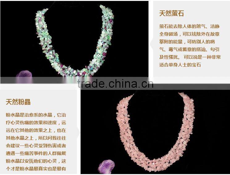 Top Quality Classic And Modernpoint Fancy Crystal Pendant, Crushed stone necklace