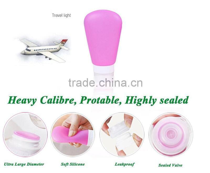 smal silicone travel empty cosmetic bottle