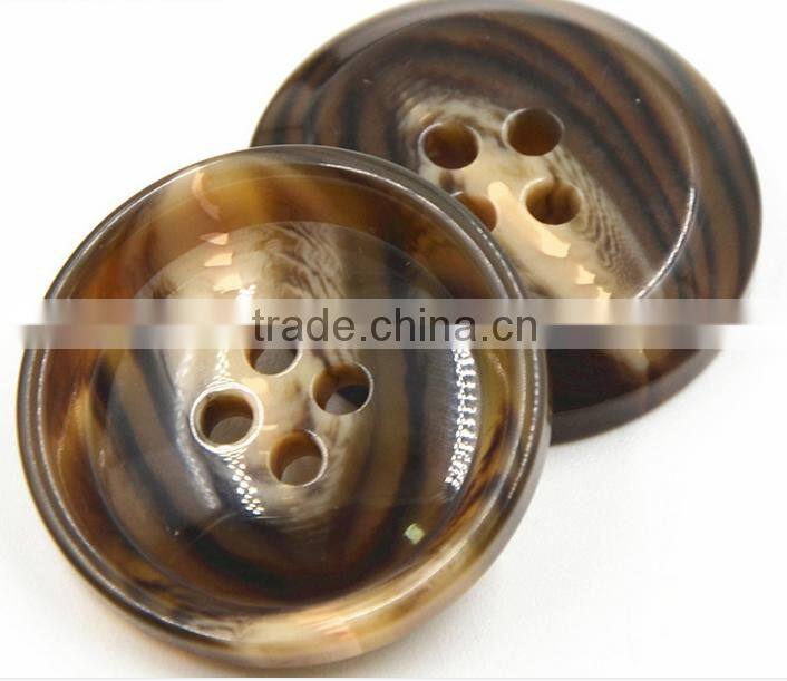 Sedex Audited Factory 2 Pillar Polyester Horn Button, Resin Horn Button